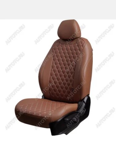 Комплект чехлов для сидений ( ЦЗС 2П+1Г Орегон) БАЙРОН ст БАЙРОН Lord Autofashion (темно-коричневый, вставка темно-коричневая, строчка бежевая) Renault Logan  1 (2004-2016) дорестайлинг, рестайлинг