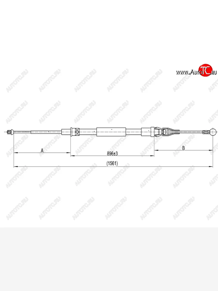 Трос стояночного тормоза RH-LH SAT  Volkswagen Touran (2003-2015) 1T  в Воронеже Воронежской области