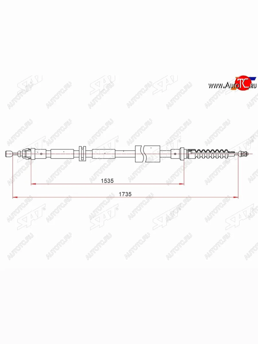 Трос ручника SAT   Ford Mondeo (2000-2007)  в Керчи Республика Крым