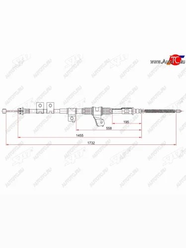 Трос ручника RH SAT  Mitsubishi Montero  V60 - Pajero ( 3 V70,  3 V60)