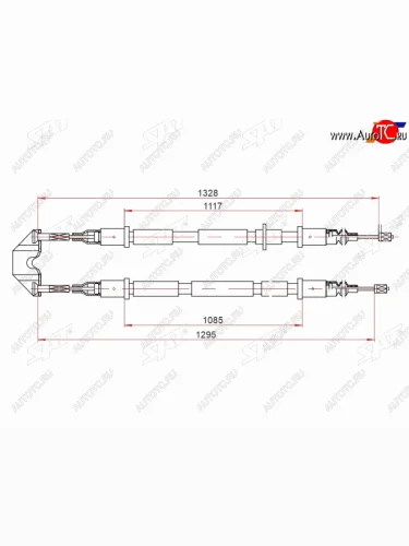 Трос ручника SAT Opel Astra H хэтчбек 5дв рестайлинг (2007-2015)