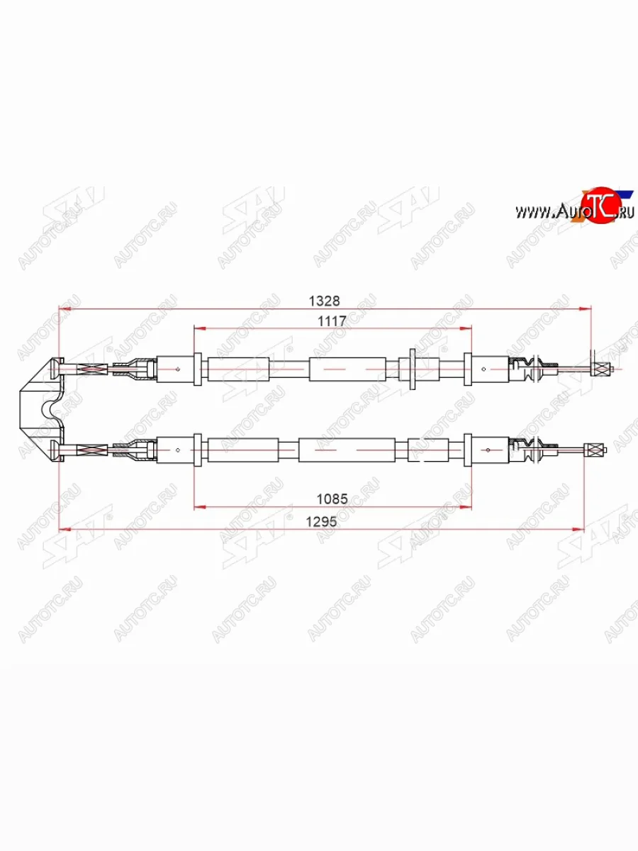 Трос ручника SAT Opel Astra H GTC хэтчбек 3 дв. дорестайлинг (2004-2006)  с доставкой в г. Пермь