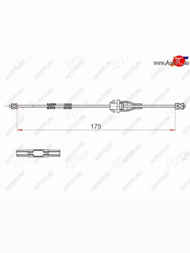 Трос ручника SAT  Ford Fusion 1 хэтчбэк дорестайлинг (2002-2005)