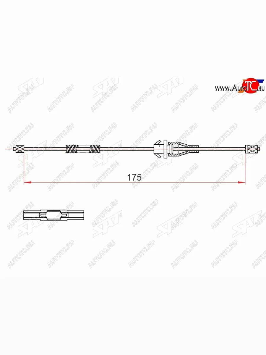 Трос ручника SAT  Ford Fusion 2  дорестайлинг, седан (2013-2016)  в Перми Пермском крае