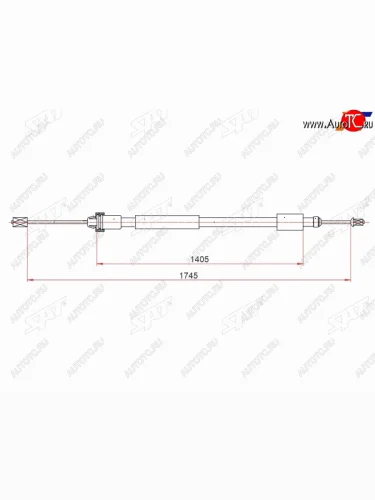Трос ручника LH SAT  CITROEN Berlingo B9 дорестайлинг (2008-2016)