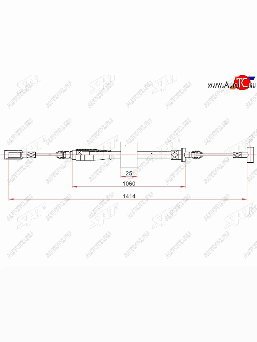 Трос ручника LH-RH SAT  Iveco Daily (2006-2011)  в Самаре Самарской области