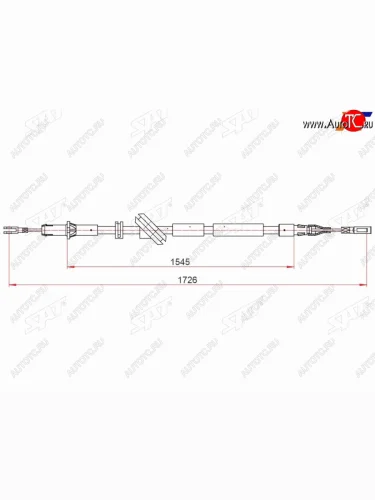 Трос ручника RH SAT  Mercedes-Benz E-Class  W211 (2002-2009) дорестайлинг седан, рестайлинг седан
