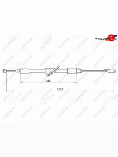 Трос ручника RH SAT  Mercedes-Benz Sprinter ( W906,  W910) (2006-2025) рестайлинг