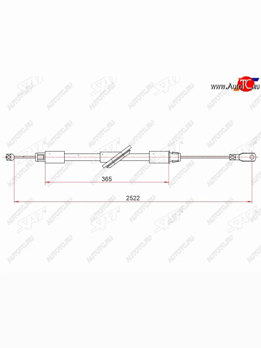 Трос ручника RH SAT  Mercedes-Benz Sprinter W906 (2006-2013)  в Воронеже Воронежской области