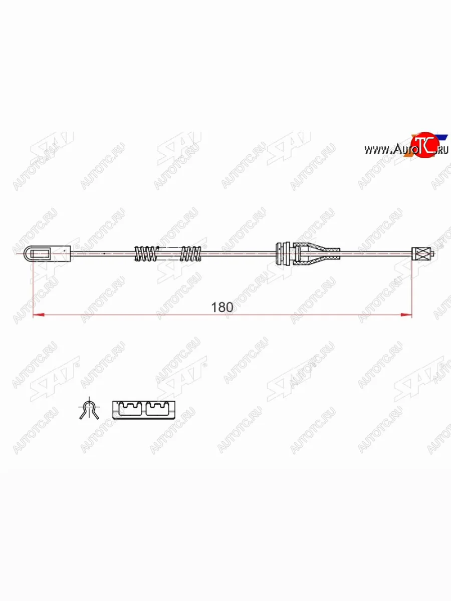 Трос ручника LH SAT  Opel Astra H хэтчбек 5дв рестайлинг (2007-2015) (барабанные тормоза)  в Перми Пермском крае