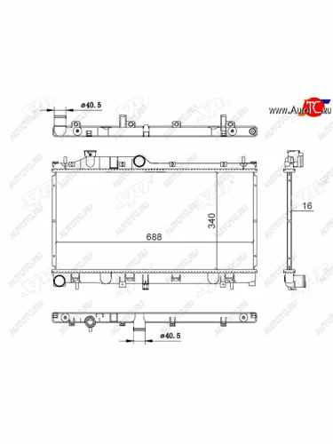 Радиатор SAT Subaru Forester SJ рестайлинг (2016-2019)