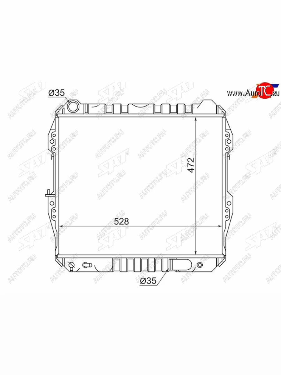 Радиатор SAT Toyota 4Runner N120,N130 5 дв. дорестайлинг (1989-1992)  в Керчи Республика Крым