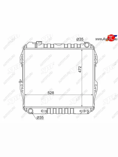 Радиатор SAT Toyota 4Runner N120,N130 5 дв. дорестайлинг (1989-1992)