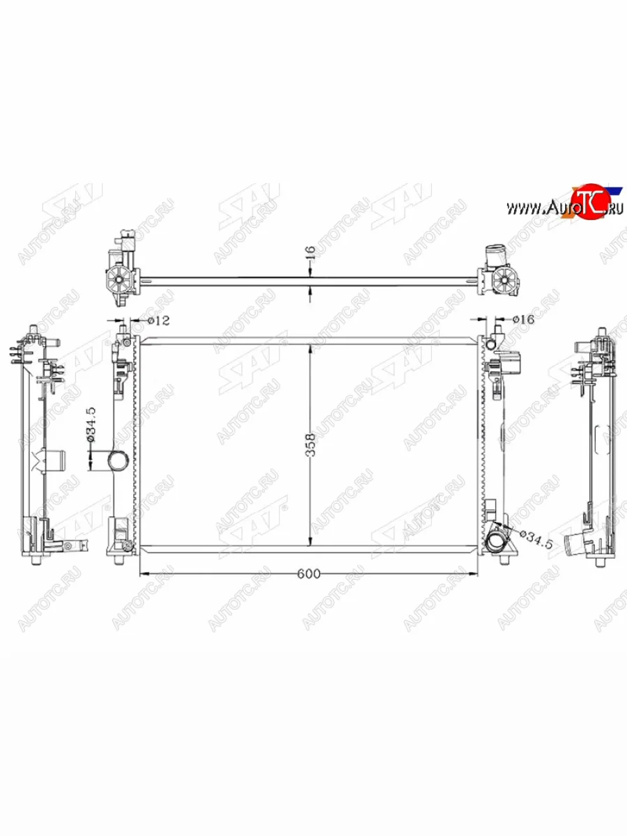 Радиатор SAT Toyota Corolla E210 седан дорестайлинг (2018-2022)  в Самаре Самарской области