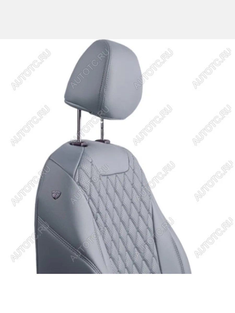 Комплект чехлов для сидений (РЗС 60/40 3Г Орегон) БАЙРОН ст БАЙРОН Lord Autofashion Mitsubishi ASX дорестайлинг (2010-2012) (серый, вставка серая, строчка темно-серая)  в Перми Пермском крае