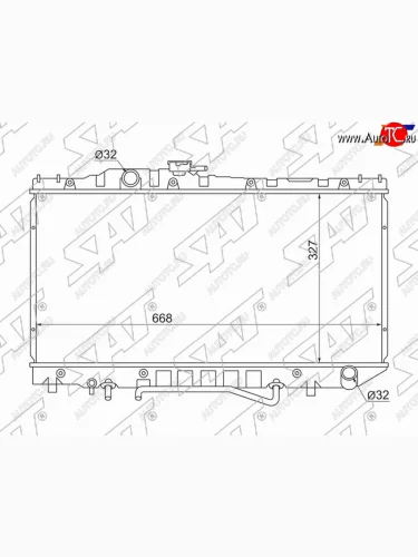 Радиатор SAT Toyota Corona T190 седан дорестайлинг (1992-1994)