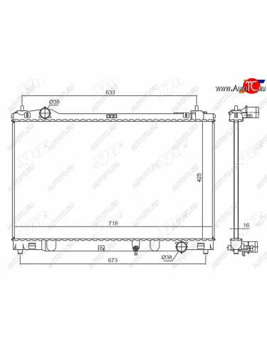 Радиатор SAT Lexus GS450H L10 (2011-2015)