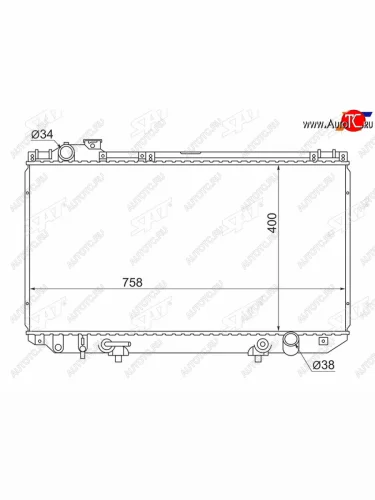 Радиатор SAT Toyota Aristo 1 (1991-1997)
