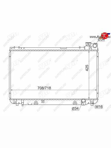 Радиатор SAT (применимо Toyota Progres 98-07) Toyota Crown S180 седан дорестайлинг (2003-2005)