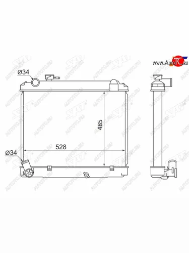 Радиатор SAT Toyota Town Ace 3 (1996-2008)
