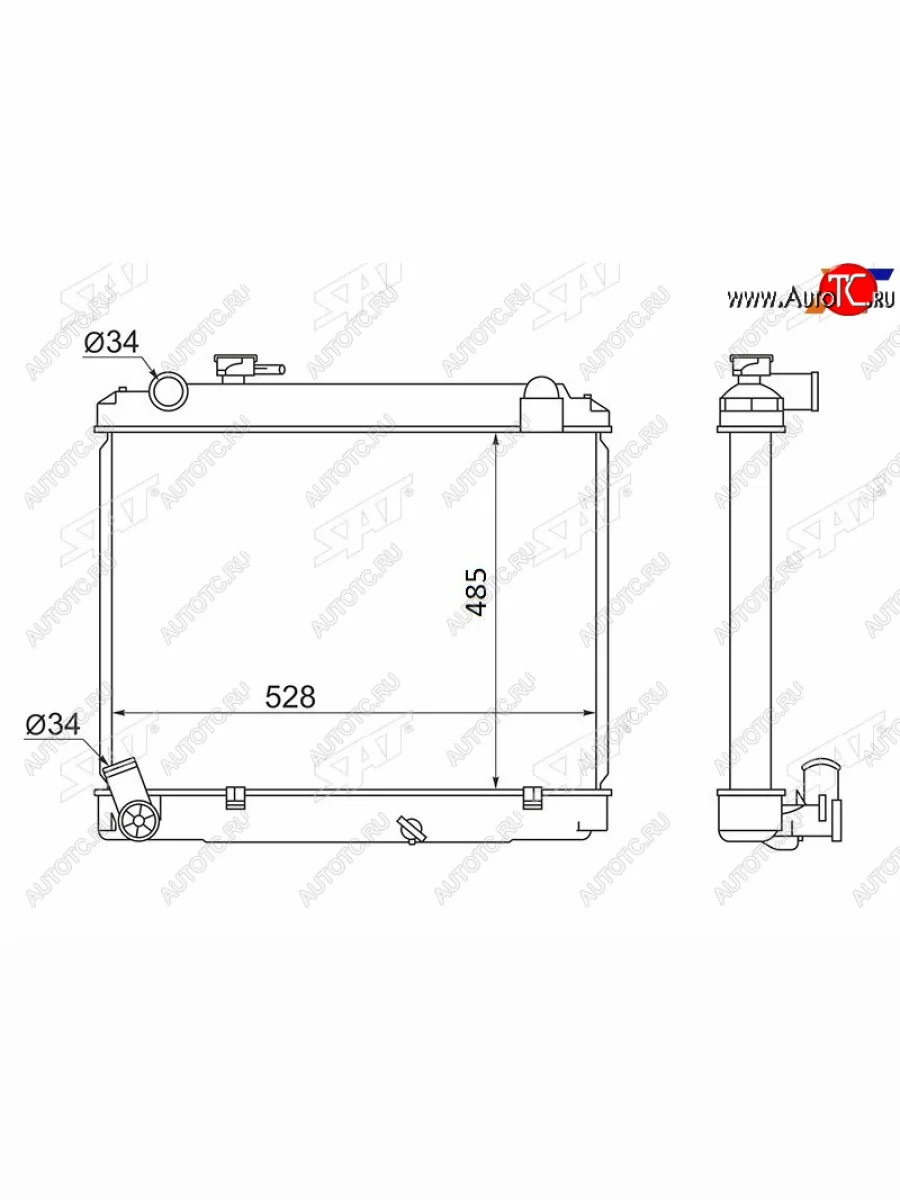 Радиатор SAT Toyota Town Ace 3 (1996-2008)  в Керчи Республика Крым
