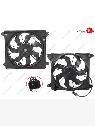 Диффузор радиатора в сборе SAT Hyundai Starex/Grand Starex/H1 TQ 2-ой рестайлинг (2017-2022)