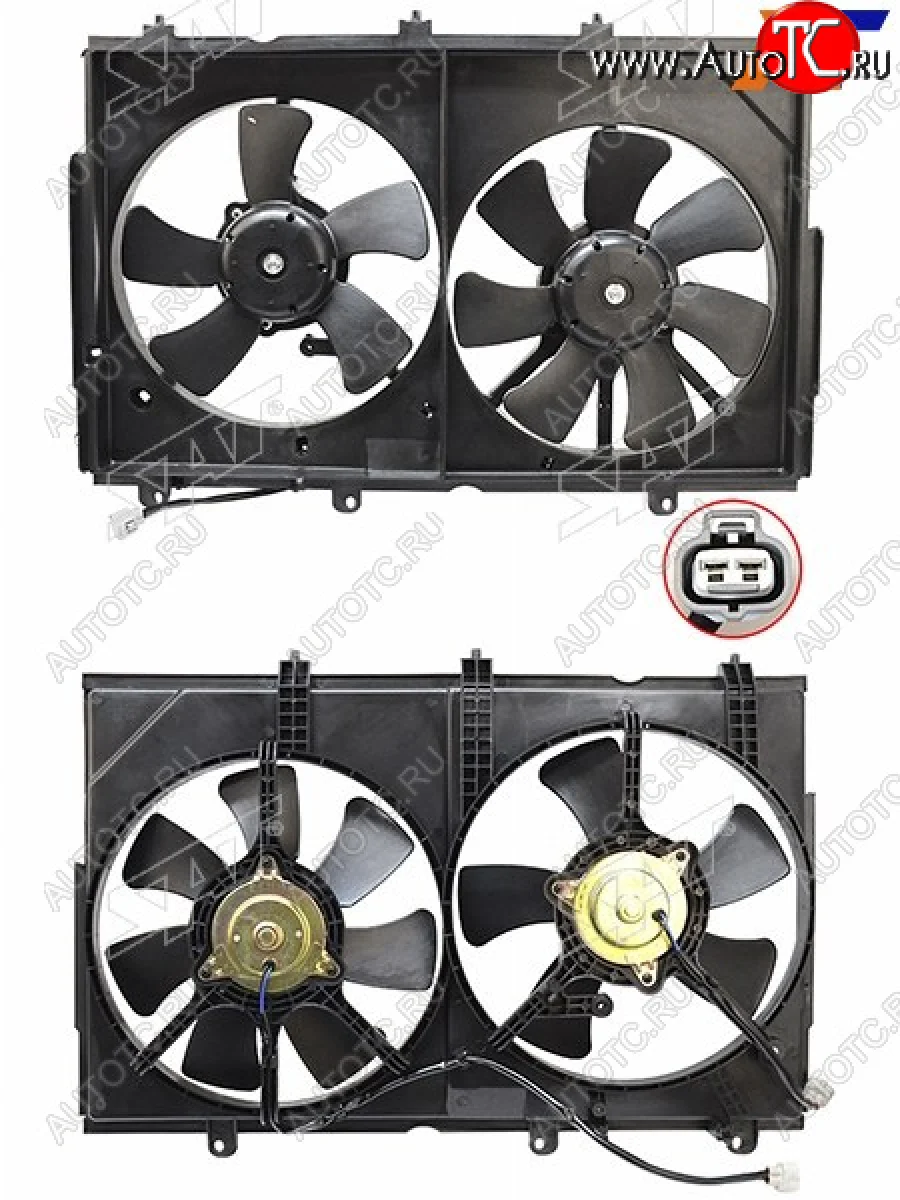 Диффузор радиатора в сборе SAT Mitsubishi Outlander CU (2003-2009)  с доставкой в г. Пермь