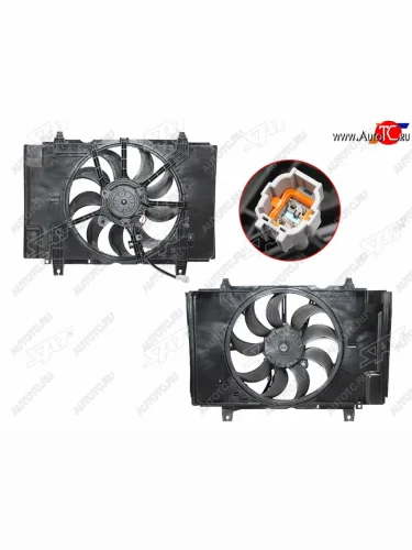 Диффузор радиатора в сборе SAT Nissan Juke 1 YF15 дорестайлинг (2010-2014)