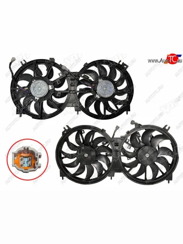 Диффузор радиатора в сборе SAT Nissan Murano 3 Z52 рестайлинг (2020-2025)