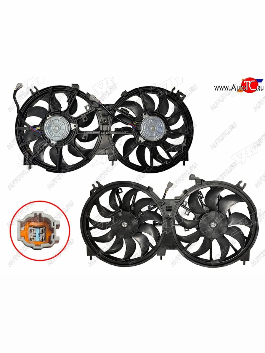 Диффузор радиатора в сборе SAT Nissan Murano 3 Z52 рестайлинг (2020-2025)  с доставкой в г. Керчь