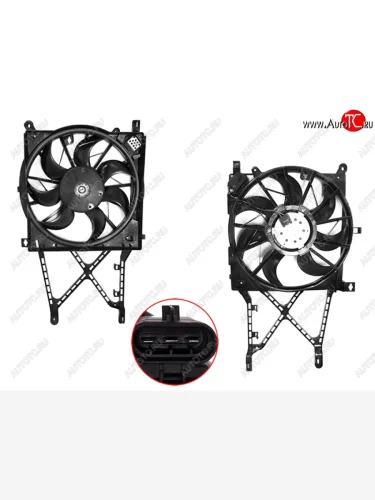 Диффузор радиатора в сборе SAT Opel Astra H GTC хэтчбек 3 дв. дорестайлинг (2004-2006)