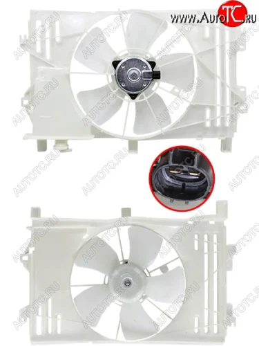 Диффузор радиатора в сборе SAT Toyota Avensis T250 седан дорестайлинг (2003-2006)