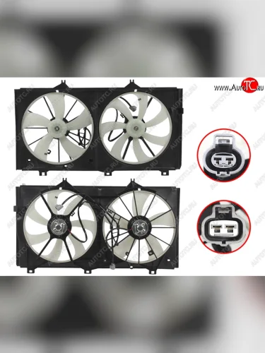 Диффузор радиатора в сборе SAT Toyota Camry XV40 рестайлинг (2009-2011)