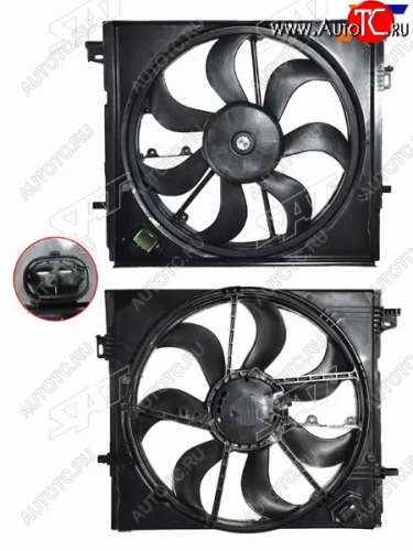 Диффузор радиатора в сборе SAT Nissan Qashqai 2 J11 рестайлинг (2017-2022)