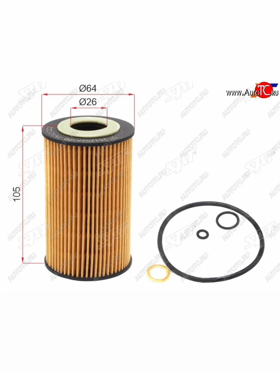 Фильтр масляный (картридж)SAT Hyundai Accent 3 MC седан (2005-2011)  в Керчи Республика Крым