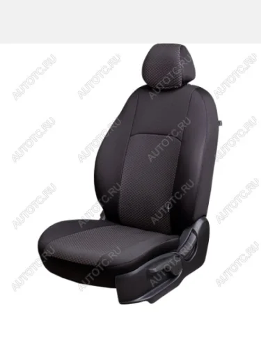 Комплект чехлов для сидений (7 мест Жаккард) Дублин Lord Autofashion (черный, вставка Стежок серая) ГАЗ Соболь 2217 Бизнес автобус 2-ой рестайлинг автобус (2010-2025)