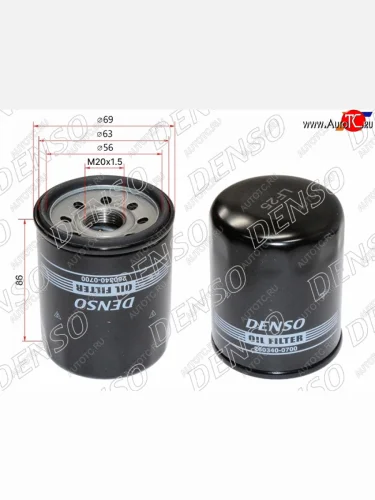 Фильтр масляный DENSO Honda Civic ( EG,  EJ,EK,EM) (1992-2000) седан, седан дорестайлинг, хэтчбэк 3 дв. дорестайлинг, седан рестайлинг, хэтчбэк 3 дв. рестайлинг