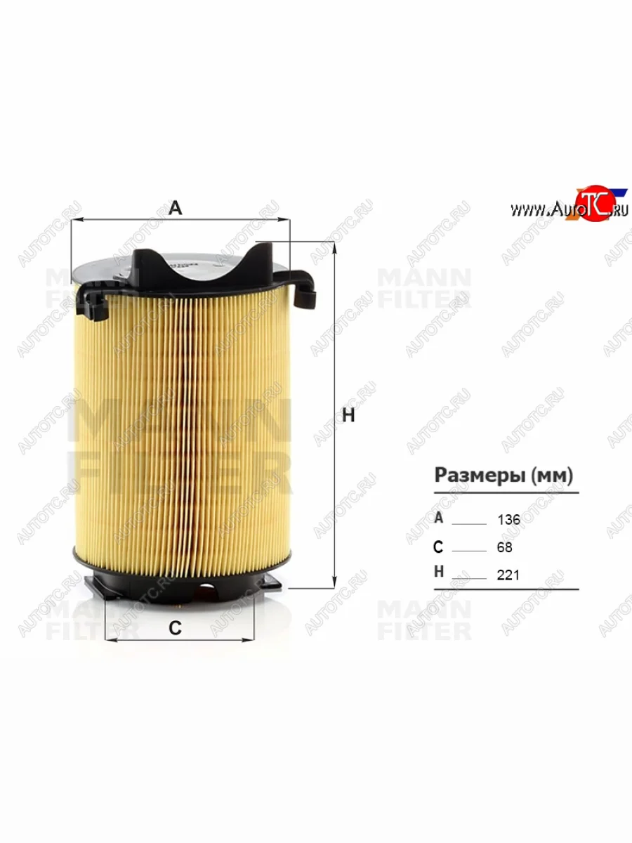 Фильтр воздушный MANN  Audi A3 (2003-2022), Skoda Octavia (2004-2022), Volkswagen Passat (2005-2011)  в Керчи Республика Крым
