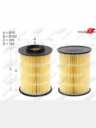 Фильтр воздушный HOSU Ford C-max ( Mk1,  Mk2) - Focus ( 2,  3)