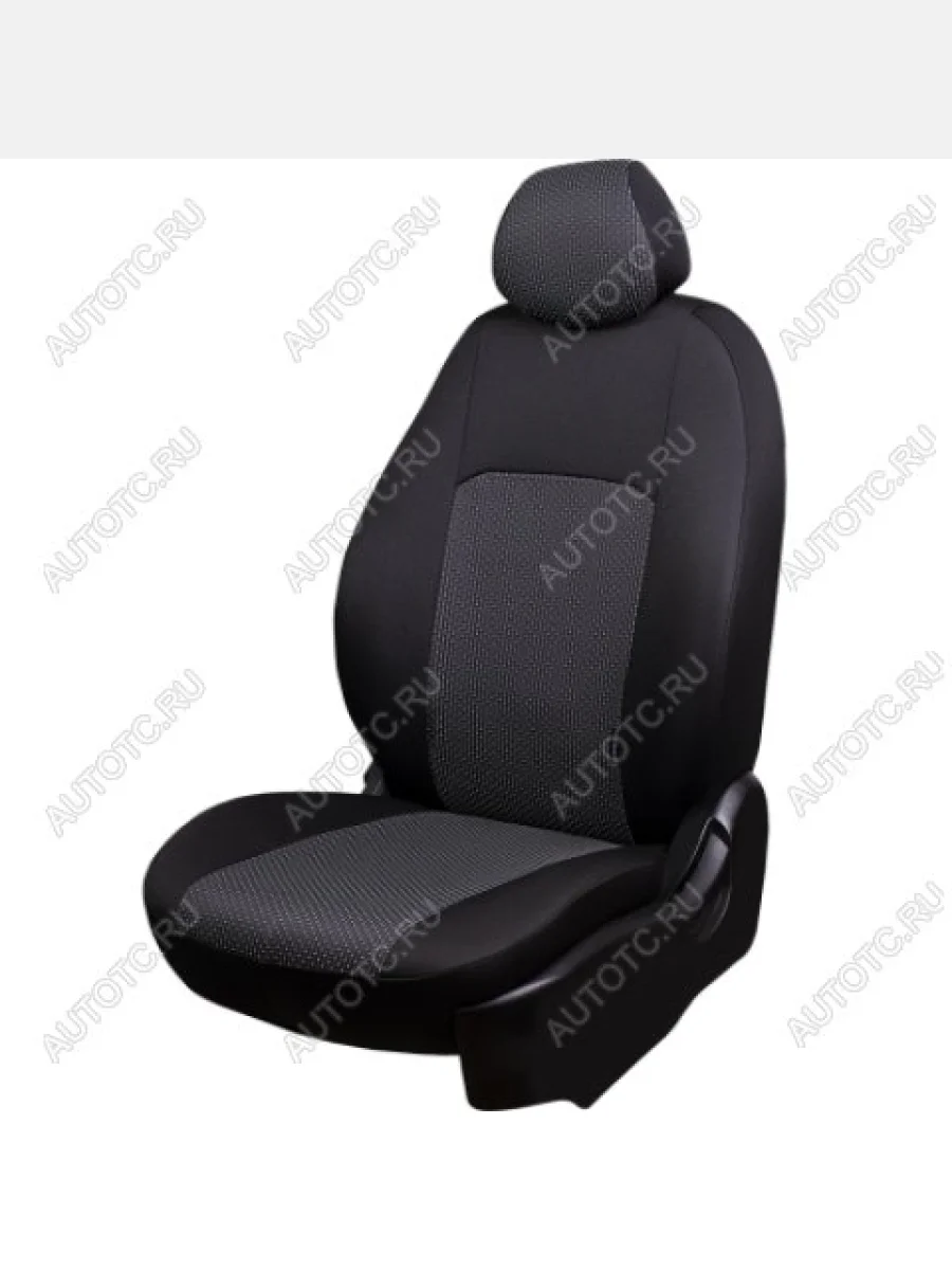 Комплект чехлов для сидений (РЗСиС 40/60+подлок. 3Г Жаккард) Дублин Lord Autofashion Toyota Auris E150 хэтчбэк 5 дв. дорестайлинг (2006-2010) (черный, вставка Сеул серая)  в Перми Пермском крае