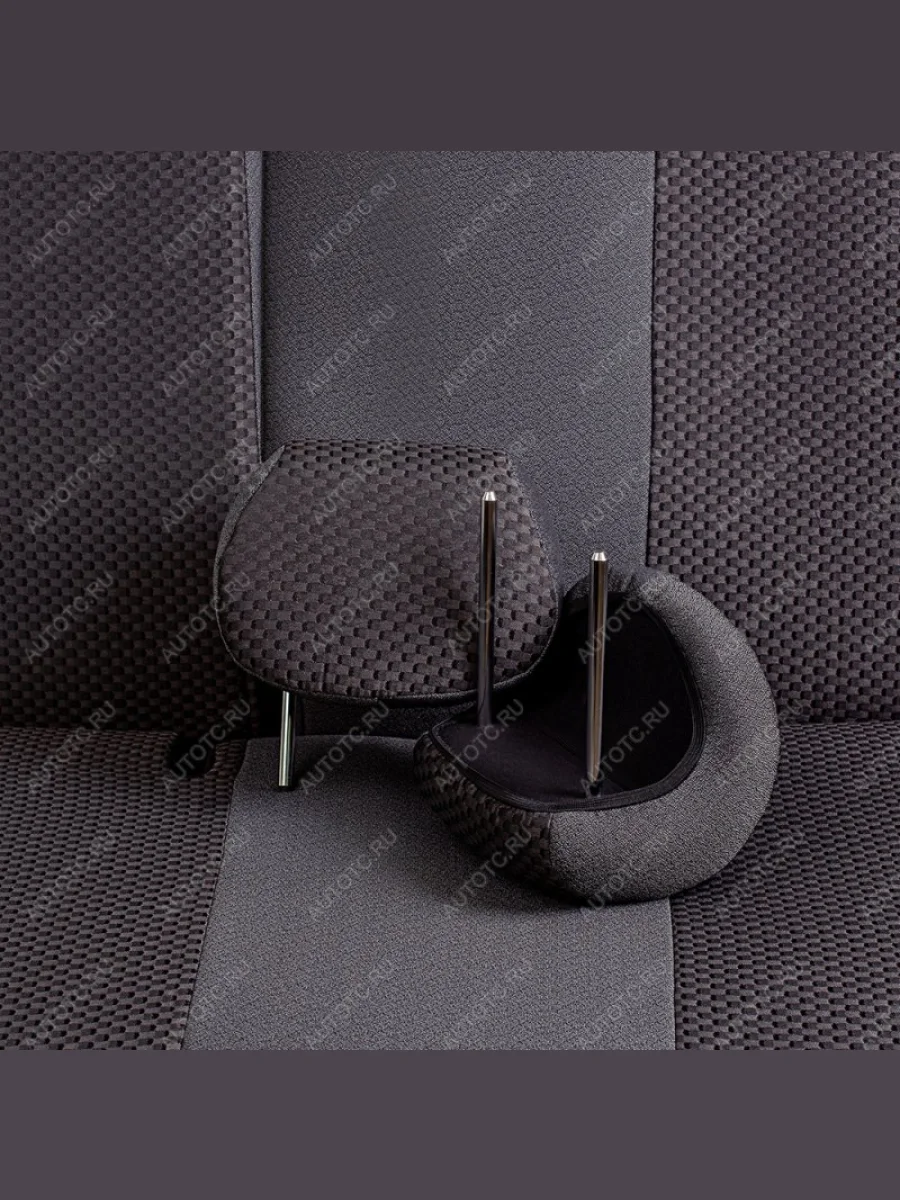 Комплект чехлов для сидений (РЗСиС 60/40+подлок. 3Г Жаккард) Дублин Lord Autofashion Mitsubishi Outlander GF дорестайлинг (2012-2014) (серый, вставка Стежок серая)  в Керчи Республика Крым