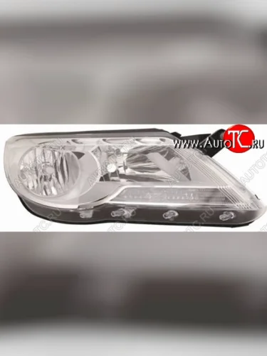 Правая фара (c электрокорректором) DEPO Volkswagen Tiguan NF дорестайлинг (2006-2011)