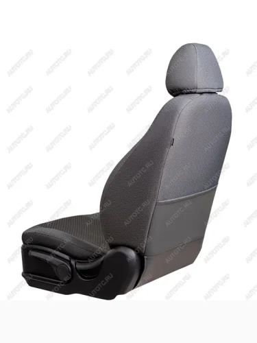 Комплект чехлов для сидений (РЗС 60/40 2П Жаккард) Дублин Lord Autofashion (серый, вставка Стежок серая) Geely MK (2006-2015)