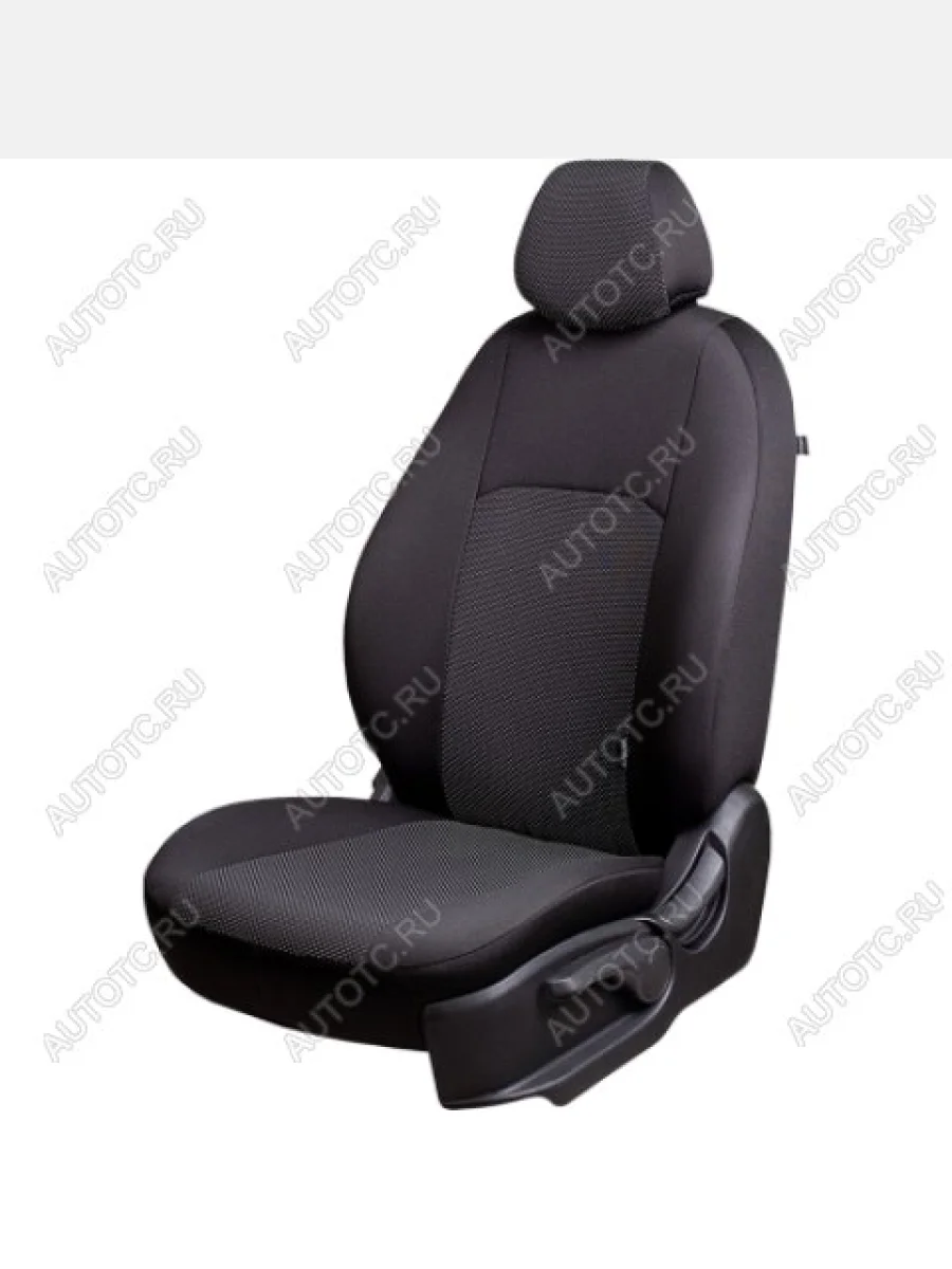 Комплект чехлов для сидений (РЗС 60/40 2П Жаккард) Дублин Lord Autofashion Geely MK (2006-2015) (черный, вставка Ёж белая)  в Керчи Республика Крым