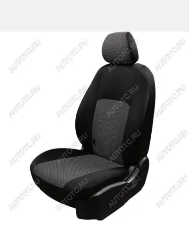 Комплект чехлов для сидений (РЗС 60/40 2П Жаккард) Дублин Lord Autofashion (черный, вставка Зигзаг серая) Geely MK (2006-2015)
