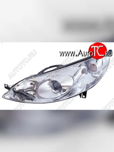Левая фара (c электрокорректором) DEPO Peugeot 407 седан (2004-2010)