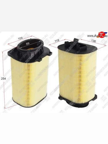 Фильтр воздушный KOLBENSCHMIDT Mercedes-Benz C-Class  W204 - GLK class  X204