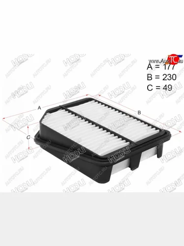 Фильтр воздушный HOSU Suzuki Grand Vitara ( JT 5 дверей,  JT 3 двери,  JT) (2005-2016) дорестайлинг, 1-ый рестайлинг, 2-ой рестайлинг, 3 двери 2-ой рестайлинг