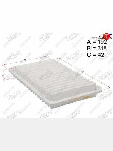 Фильтр воздушный HOSU Lexus RX330  XU30 (2003-2006), Toyota Harrier ( XU10,  XU30) (2000-2013), Toyota Highlander  XU20 (2000-2007), Toyota Kluger  XU20 (2000-2007)