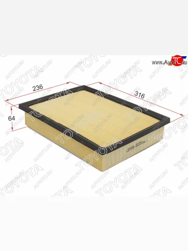 Фильтр воздушный TOYOTA Toyota Land Cruiser Prado  J150 (2009-2025) дорестайлинг, 1-ый рестайлинг, 2-ой рестайлинг, 3-ий рестайлинг